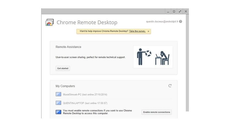 controle distance pc google remote desktop