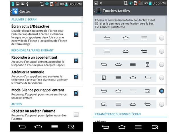 lg g2 touches tactiles gestes