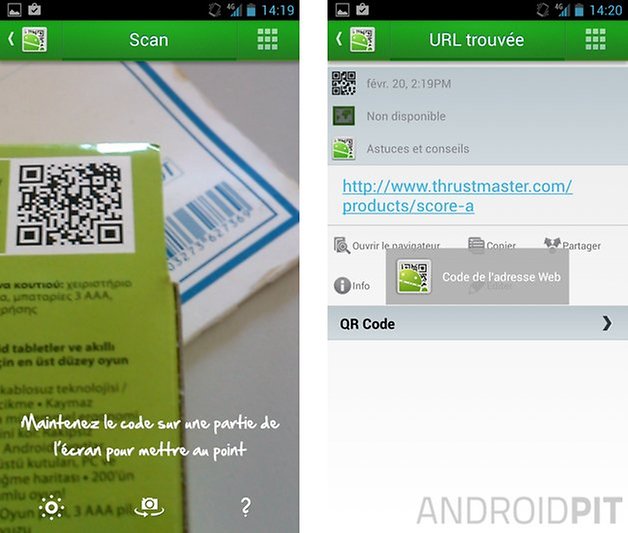 meilleures applications code qr android qr droid code scanner