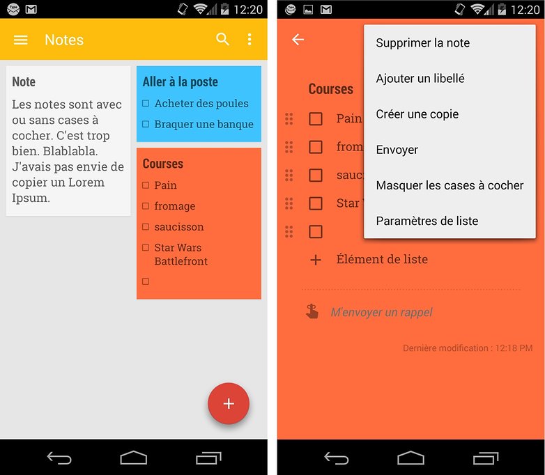 meilleures applications gratuires android google keep 1