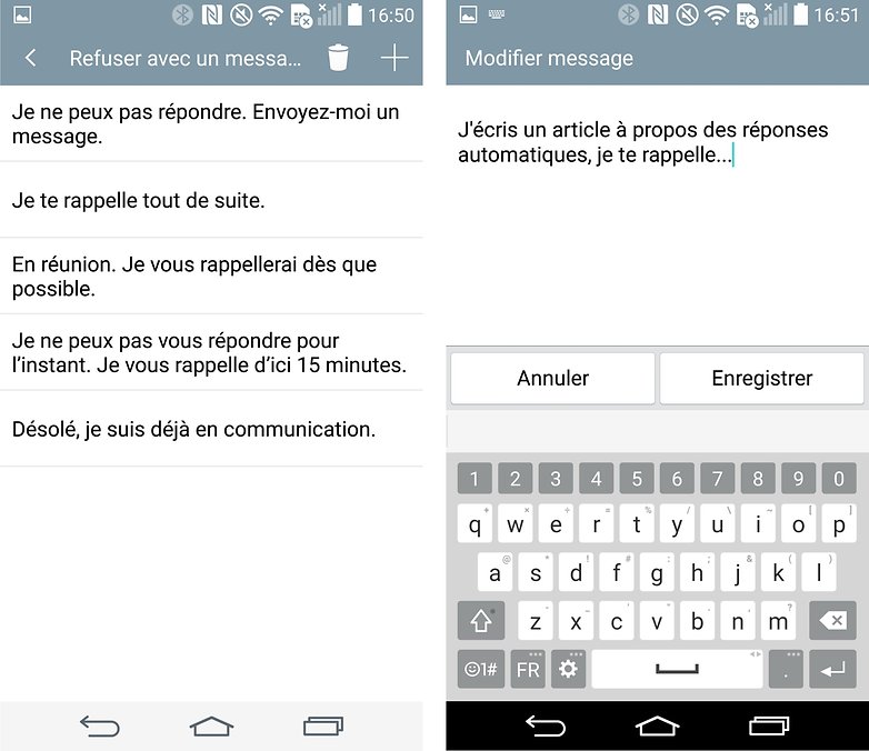 reponses automatiques android 3