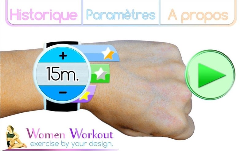 women workout app simple design