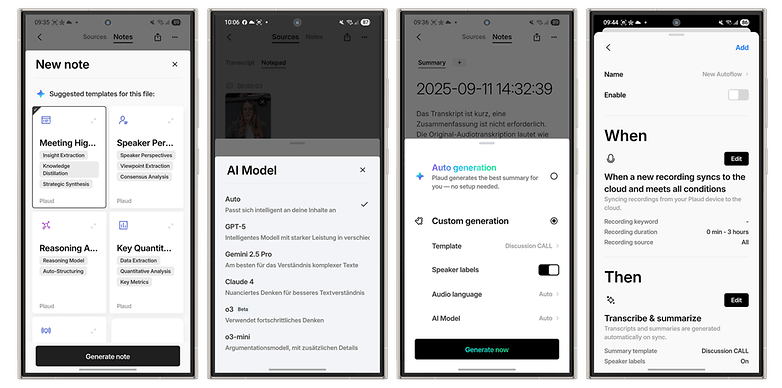 Screenshot of a political speech and meeting notes in a mobile app.