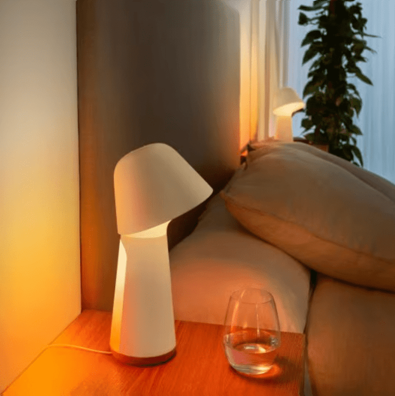 Check out what the Hue lamp looks on your bedside table.