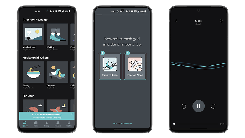 Screenshots der App Balance
