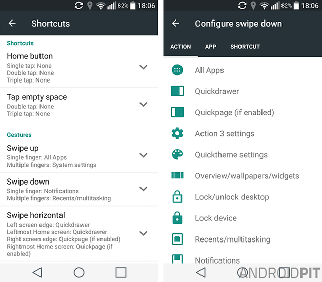 action launcher settngs