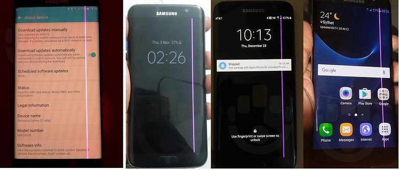 myce samsung galaxy s7 edge pink line display