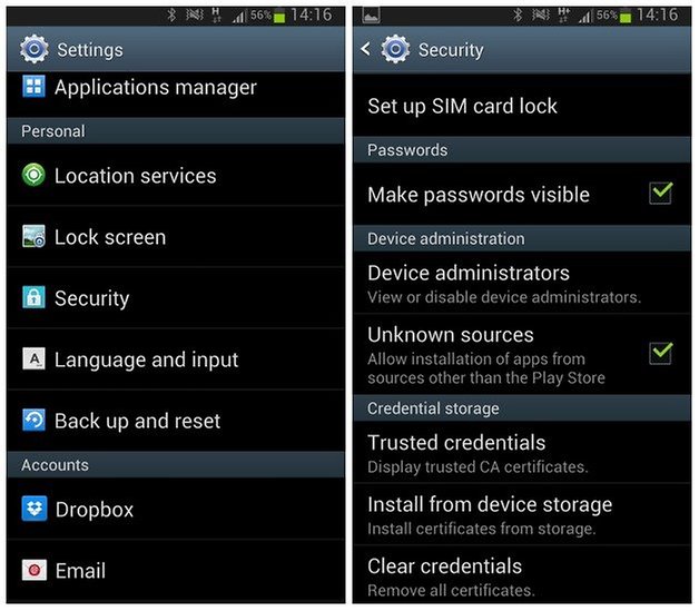 androidpit settings security