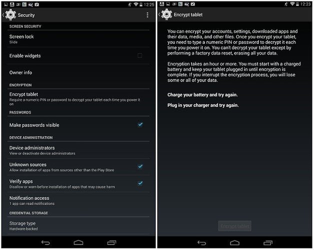 androidpit nexus 7 encryption