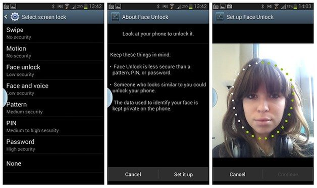 androidpit galaxy s3 face lock