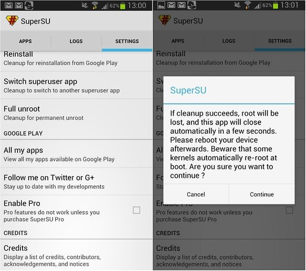 androidpit unroot phone