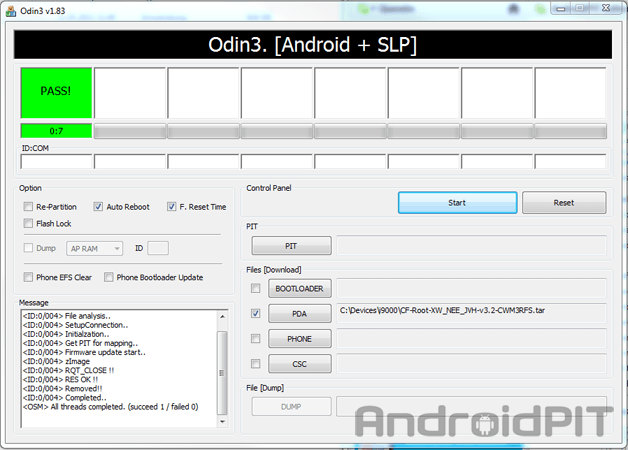 root galaxy s 9000 odin 3