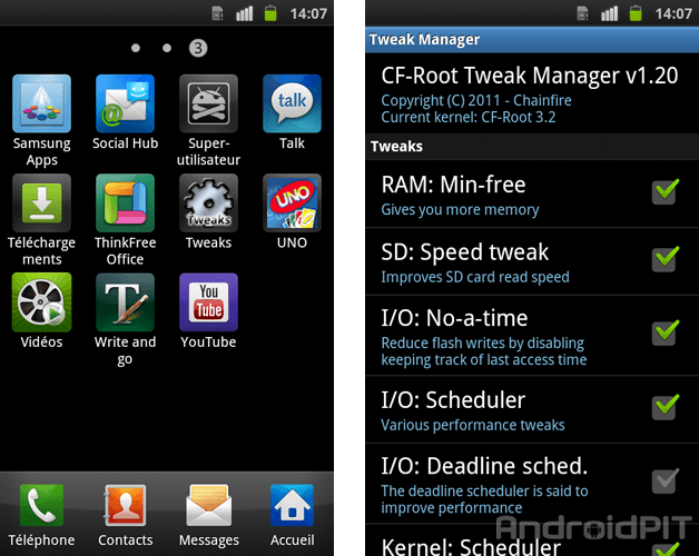 root galaxy s 9000 supersu tweaks