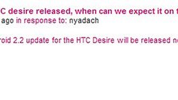 T-Mobile UK gibt Zeitraum für HTC Desire OTA 2.2 Firmware bekannt