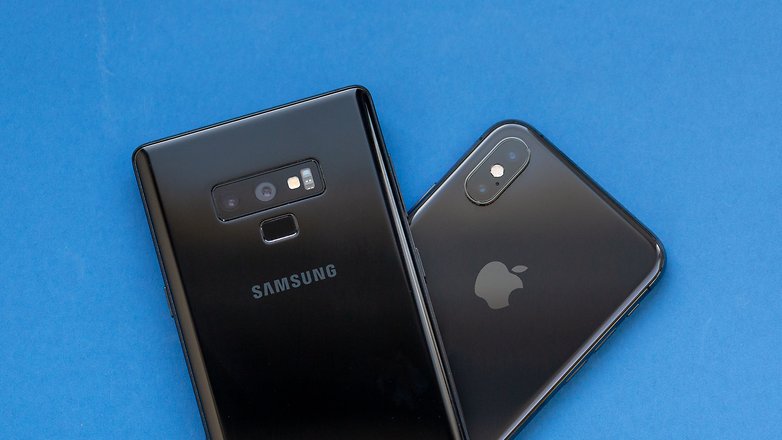 AndroidPIT Galaxy Note 9 vs iPhone XS 1