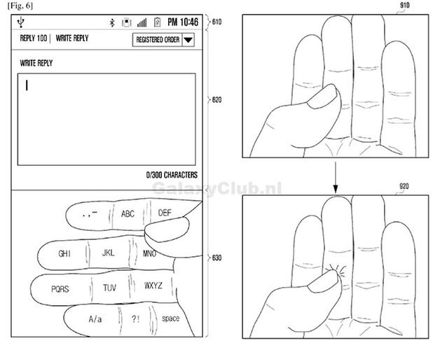 samsung augmented reality hand keyboard