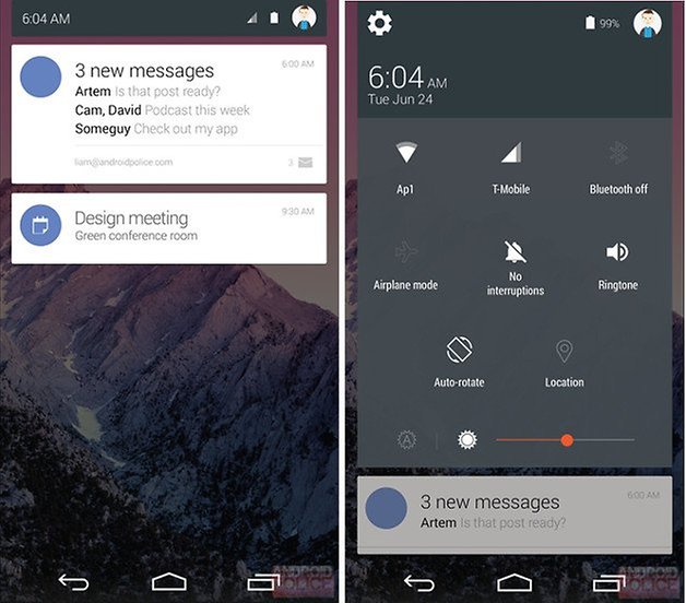 android L Quick settings mockup 1