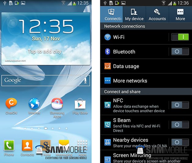 note 2 android 4 3 homescreen settings