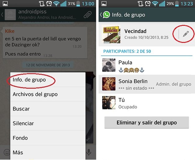 whatsapp grupos gestion