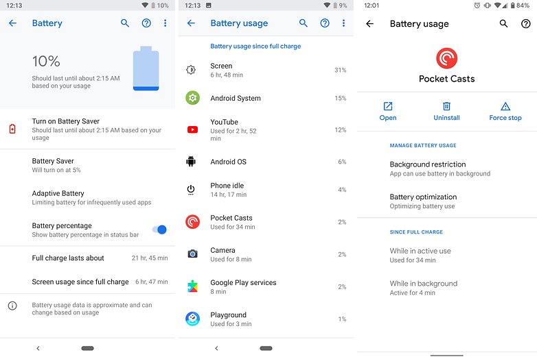 android 10 Q battery usage check 01