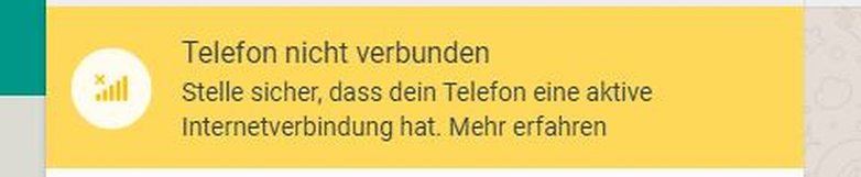 whatsapp web telefon nicht verbunden