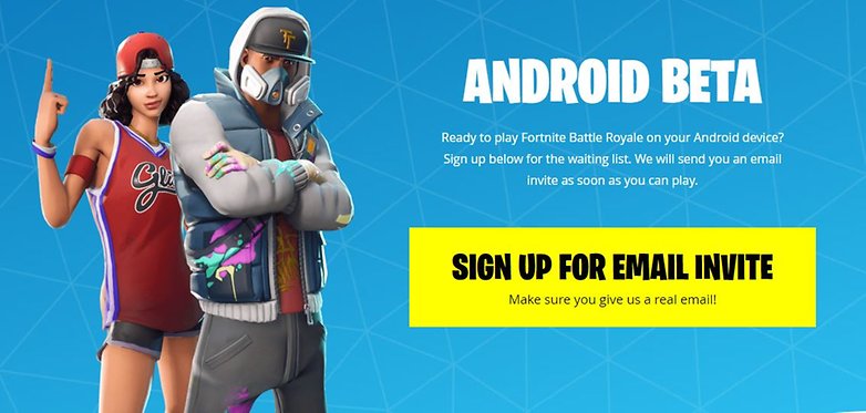 fortnite mobile android beta signup epic 01