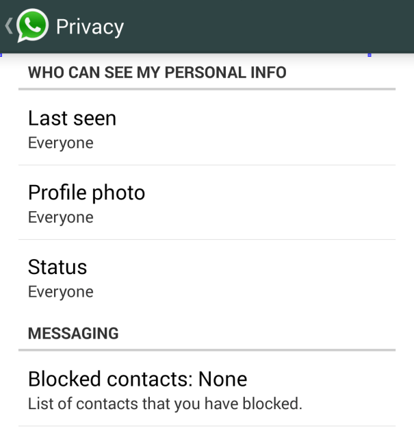 whatsapp privacy