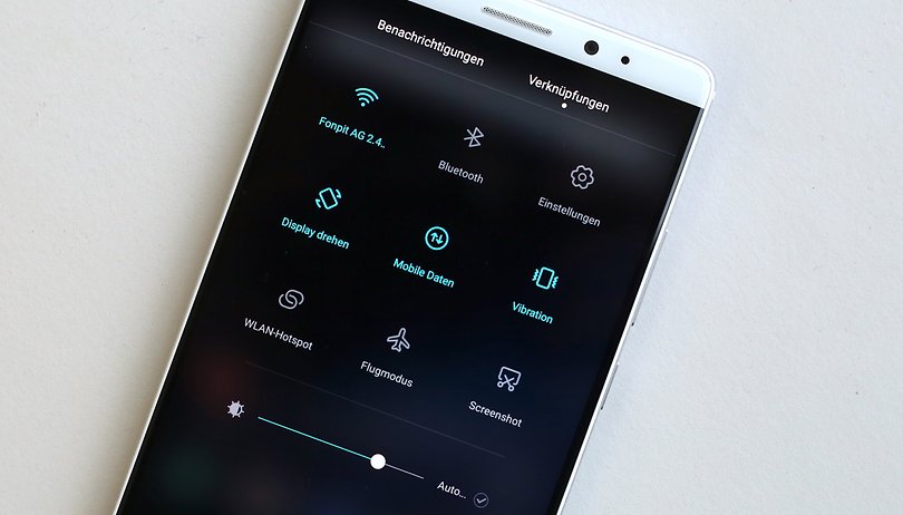 AndroidPIT huawei mate 8 quick settings