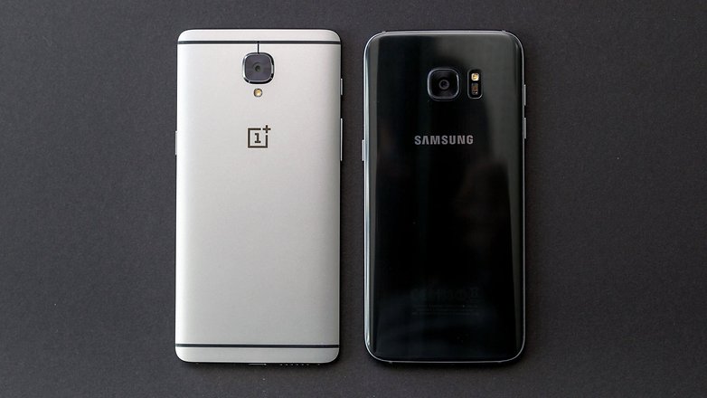 AndroidPIT oneplus 3 vs samsung galaxy s7 edge back