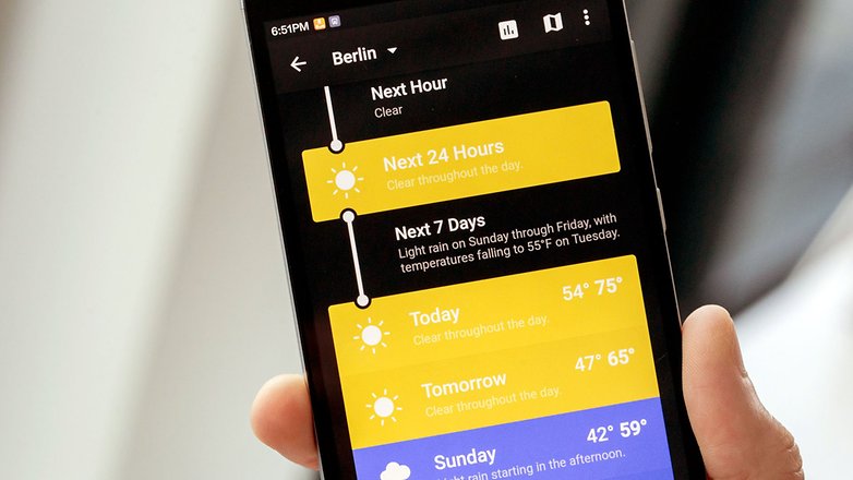 androidpit weather timeline app