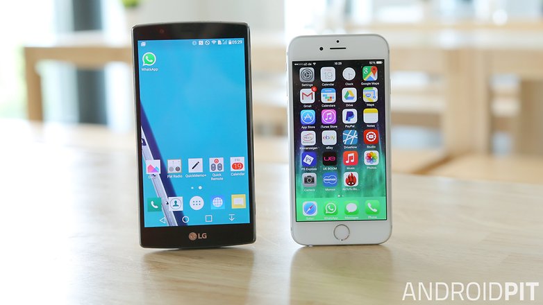 lg g4 apple iphone 6 screen display