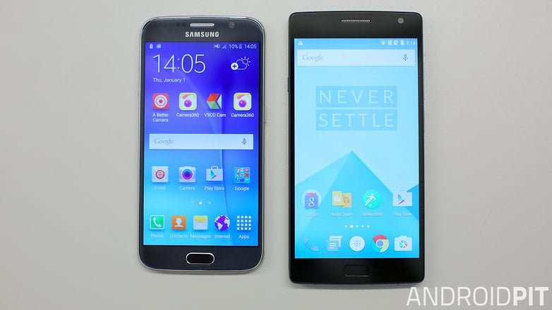 oneplus 2 vs galaxy s6 front
