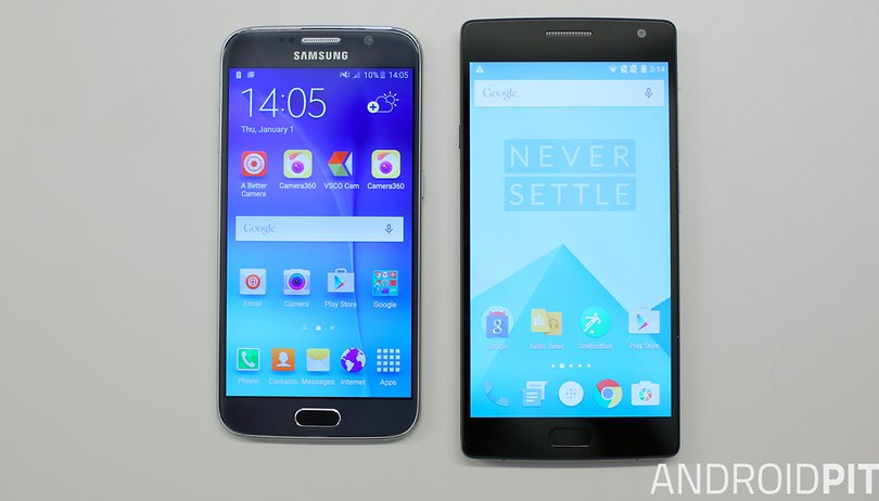 oneplus 2 vs galaxy s6 front