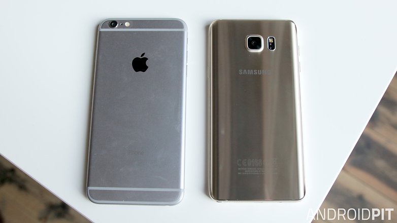 samsung galaxy note 5 iphone 6 plus back