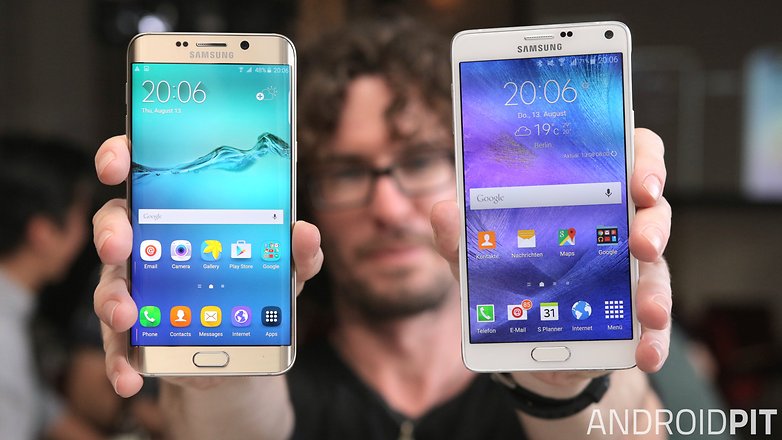 samsung galaxy s6 edge plus vs galaxy note 4 front display