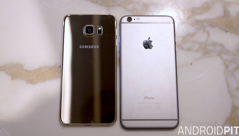 samsung galaxy s6 edge plus vs iphone 6 plus back