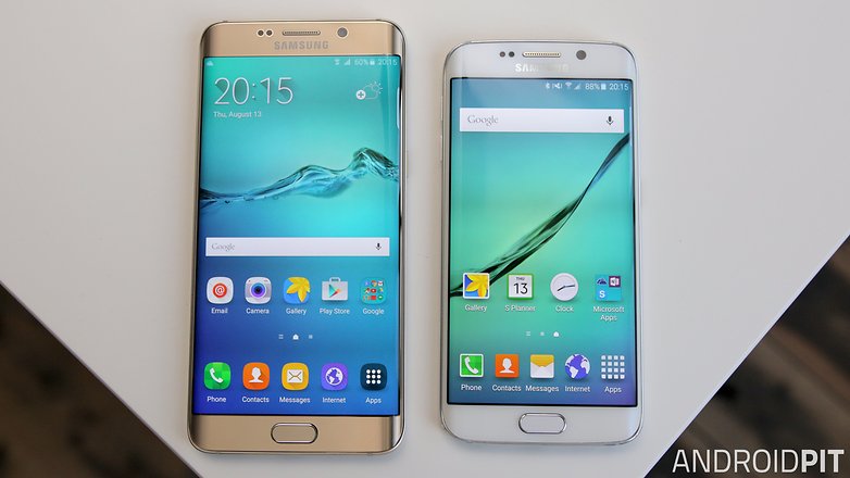 samsung galaxy s6 edge plus vs s6 edge screen front