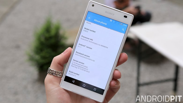 sony xperia z5 compact front display settings