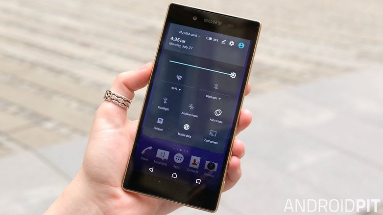 sony xperia z5 quick settings