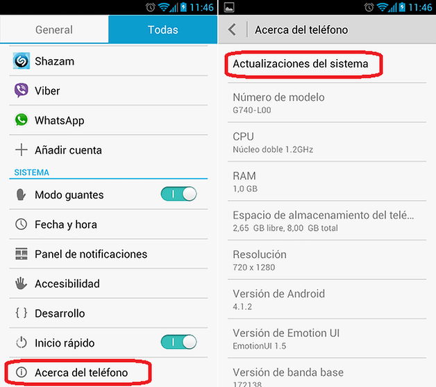 Actualizacion Android