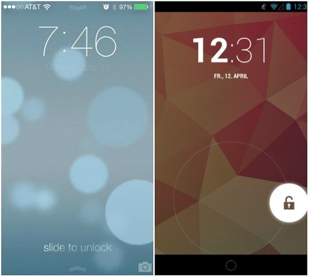 ios android lockscreen