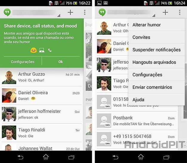 Hangouts sms android 2