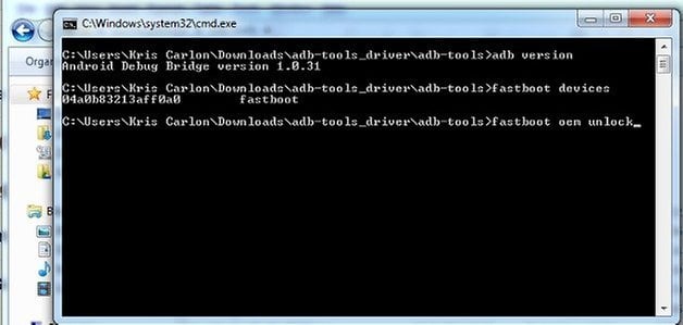 AndroidPIT ADB Tools Fastboot OEM unlock