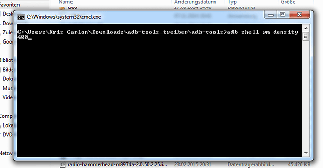 AndroidPIT ADB shell Nexus 5 density 400