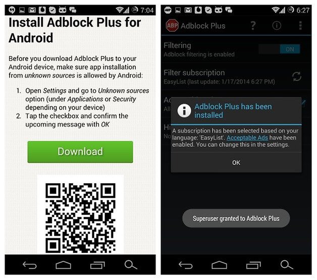 AndroidPIT Adblock Plus Install