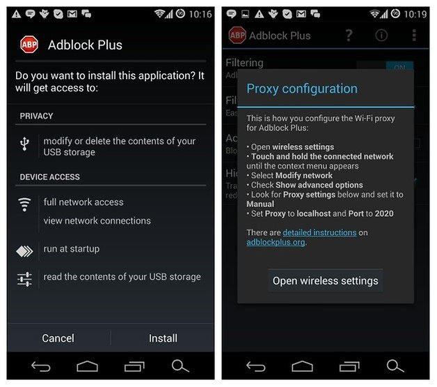AndroidPIT Adblock Plus Proxy