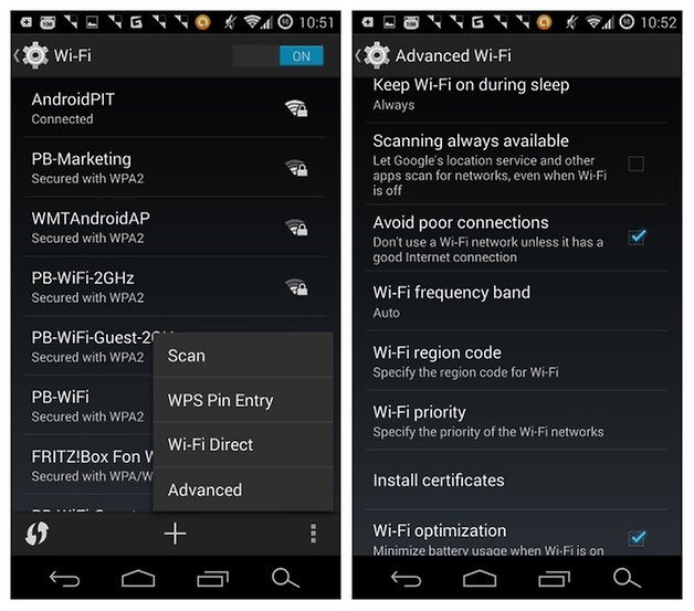 AndroidPIT Advanced Wi Fi Settings