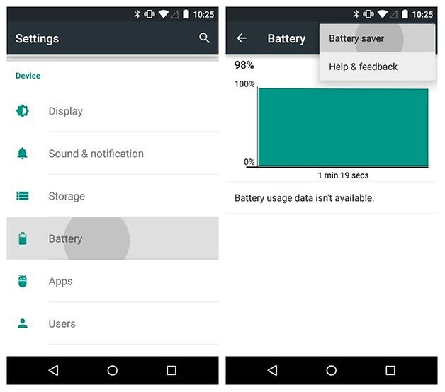 AndroidPIT Android 5 0 Battery Saver 1