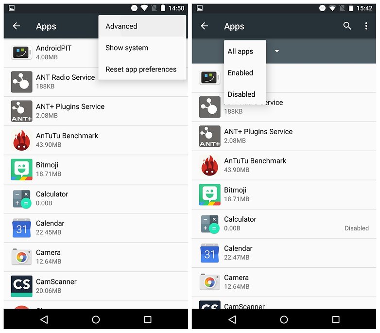 AndroidPIT Android M preview all apps tab disabled enabled