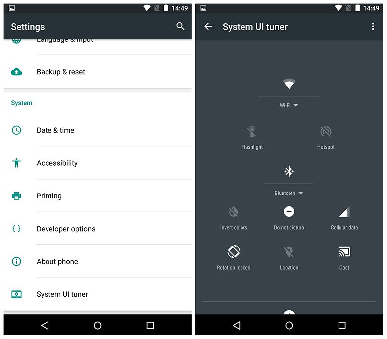 AndroidPIT Android M preview system ui tuner